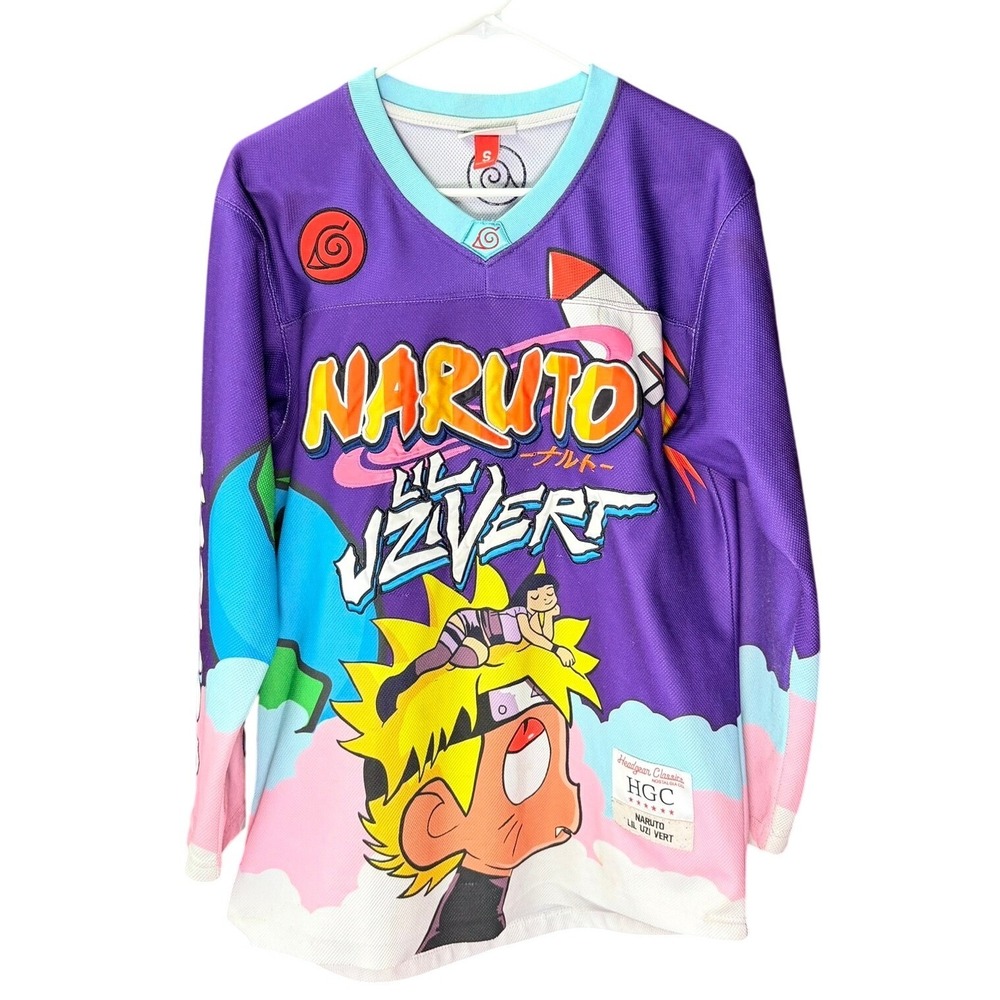Naruto Lil Uzi Vert Jersey Mens Small Purple Uzumaki 9 HGC Headgear Classics